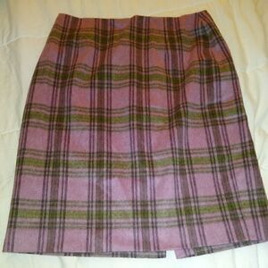 Loft Sz 8 pretty lavender striped wool skirt